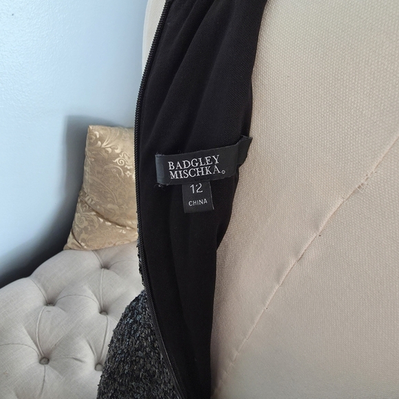 Badgley Mischka Sequin Evening Dress - Picture 2 of 8